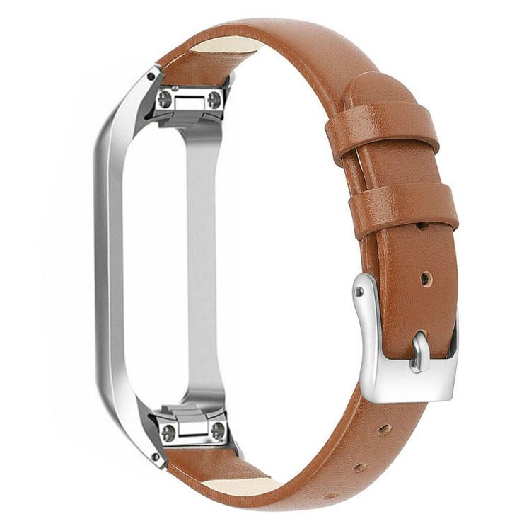 Кожаный ремешок Primo для фитнес браслета Samsung Galaxy Fit E SM-R375 Brown/Silver (1063860719)