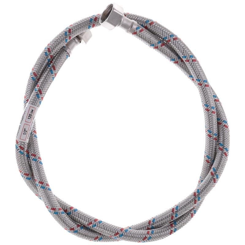 Шланг для подключения воды гибкий Zerix ZX1555 120 см 1/2"x1/2" ВВ (81803) Шланг для подключения воды гибкий Zerix ZX1555 120 см 1/2"x1/2" ВВ (81803)