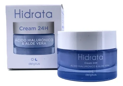 Крем для обличчя Deliplus Hidrata 24h Textura Rica з гіалуроновою кислотою та алое вера 50 мл (30394598)