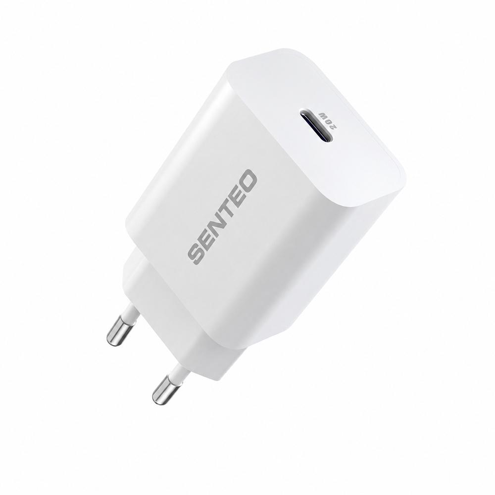 Мережевий зарядний пристрій Senteo Z-08 USB-C PD20W CE Сертифікат Білий (925187)