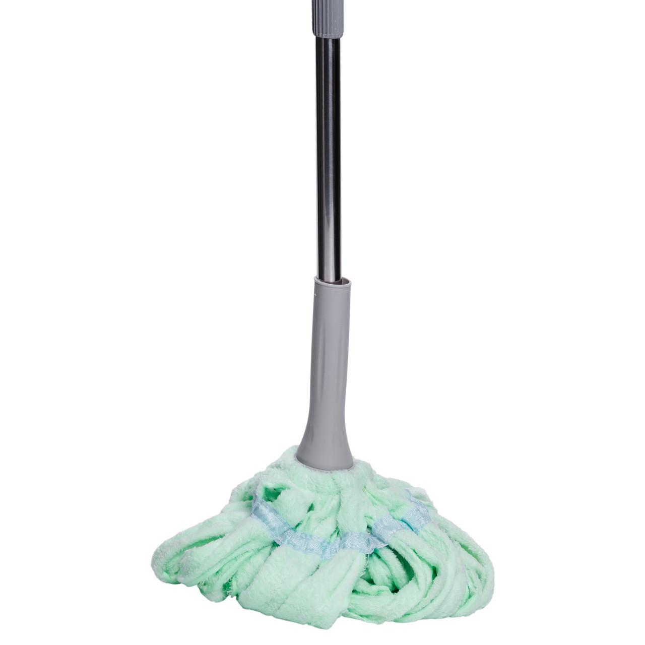 Швабра телескопическая для мытья пола с самоотжимом Мятный (A-035229) - фото 3 Швабра телескопическая для мытья пола с самоотжимом Мятный (A-035229) - фото 3