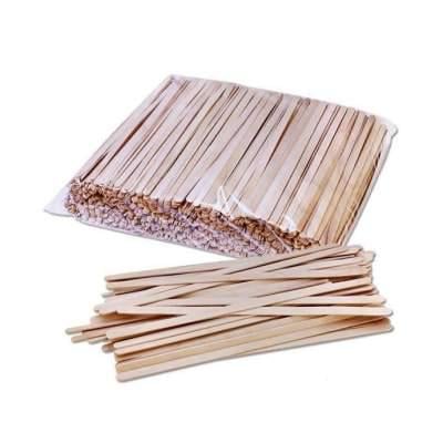 Мішалка дерев'яна для кави в індивідуальній упаковці 14 см 500 шт. (928151)