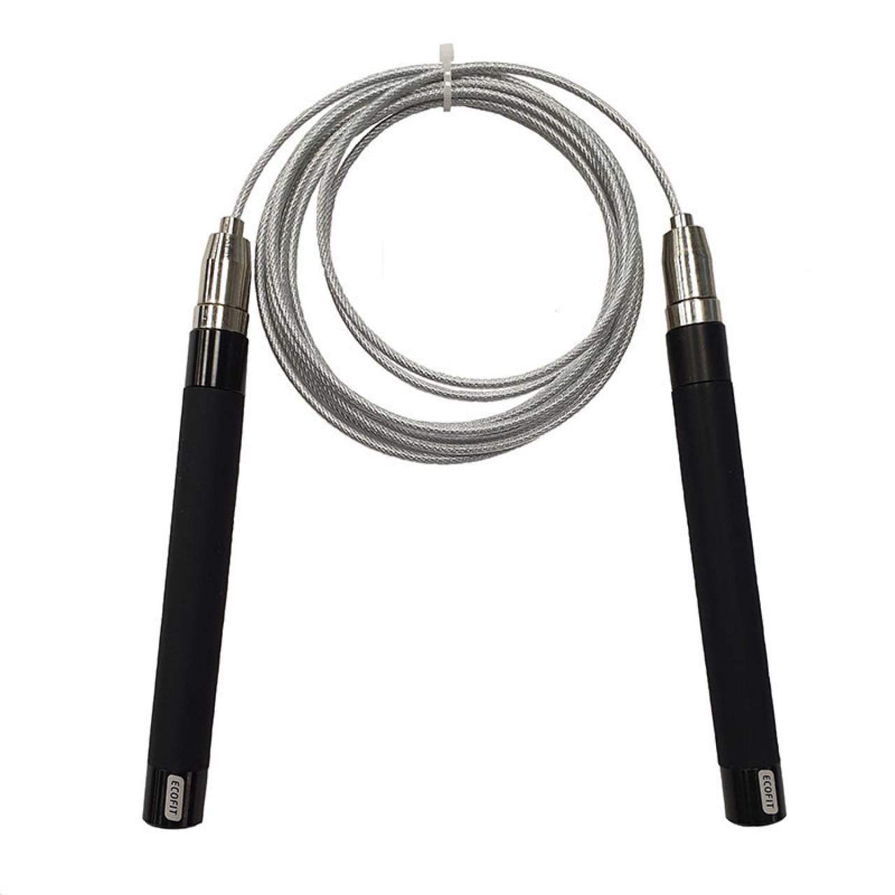 Скакалка швидкісна на підшипниках EcoFit регульована з металевими ручками та шнуром 3 м (2062708467)