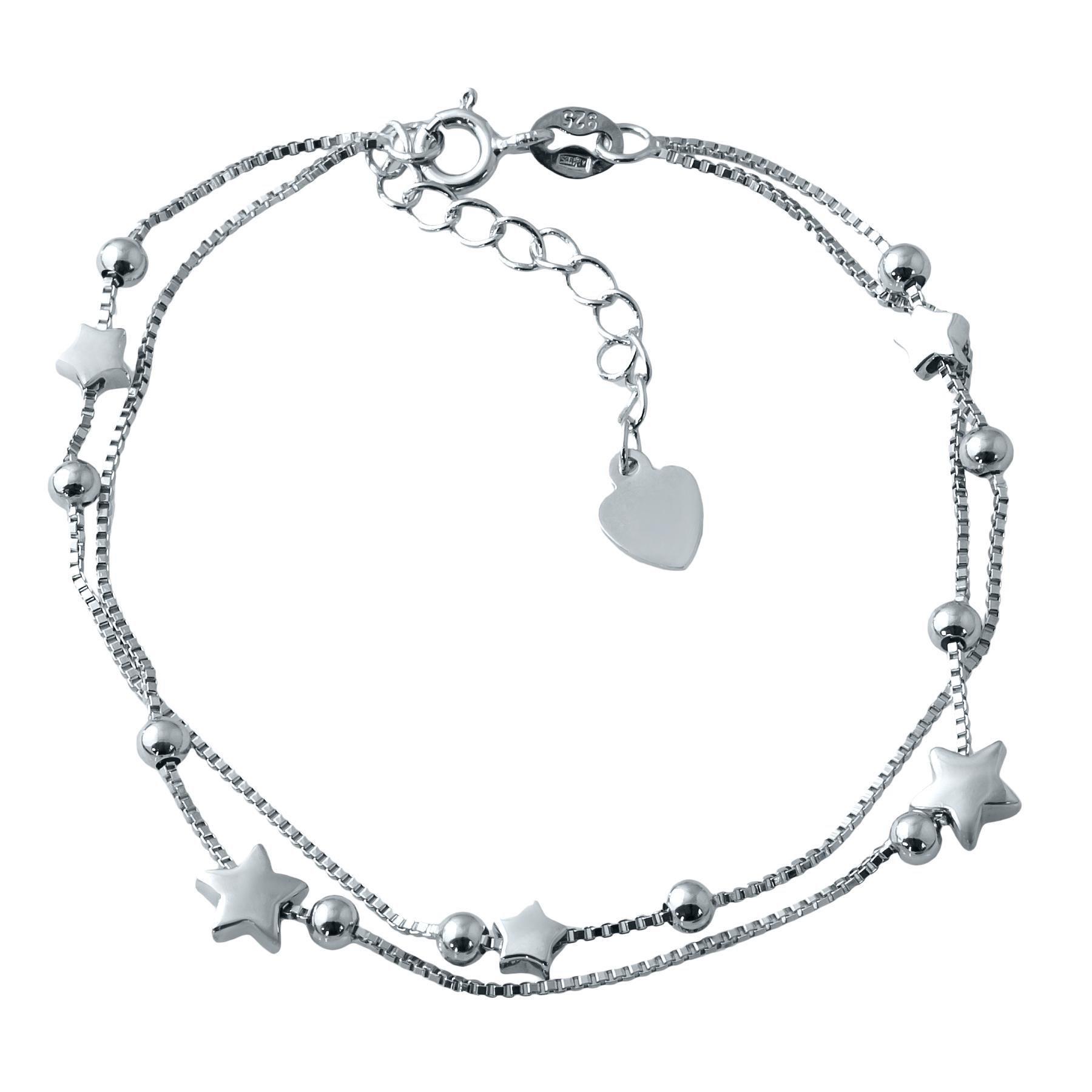 Браслет серебряный без камней 3,39 г 17 см (1928127)