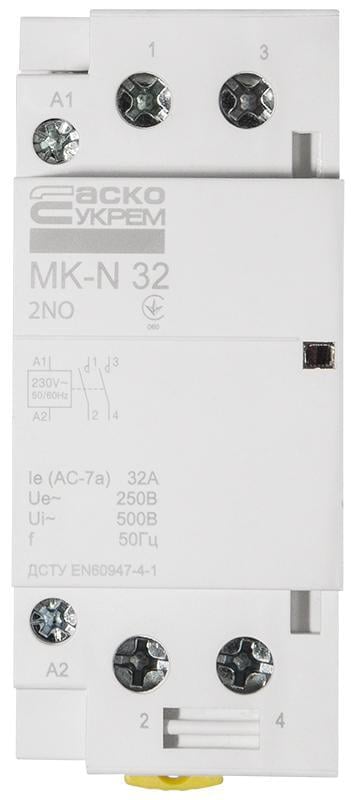 Контактор модульный АСКО-Укрем MK-N 2P 32A 2NO 220V (A0040030031)