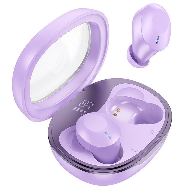 Наушники беспроводные Hoco Smart true wireless headset EQ3 в кейсе Violet (584635)