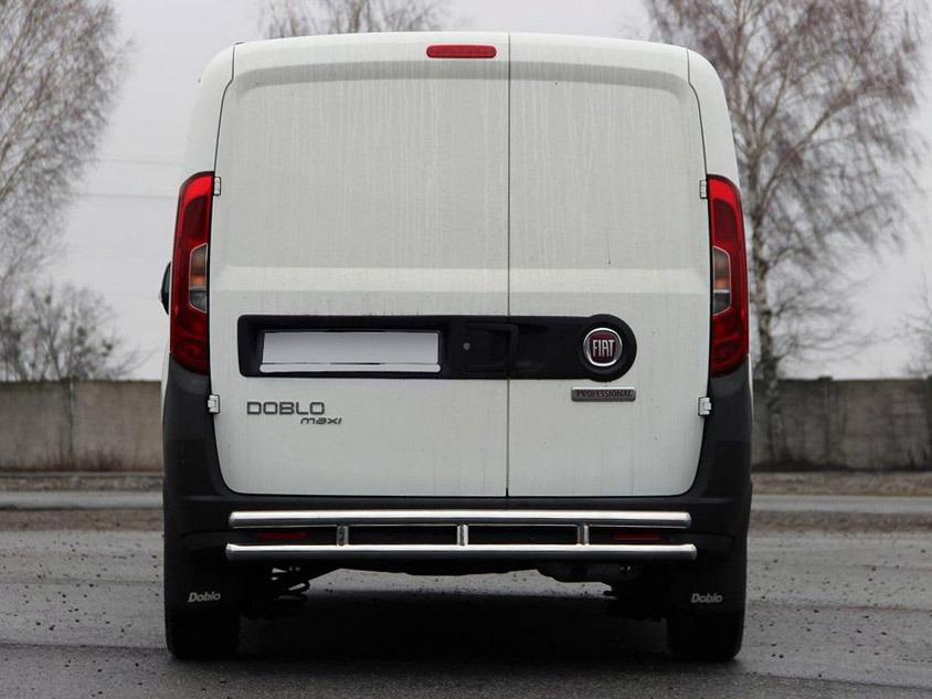Задняя дуга AK002/1-Double CAN для Fiat Doblo II 2010-2022 гг. нержавеющая сталь Хром