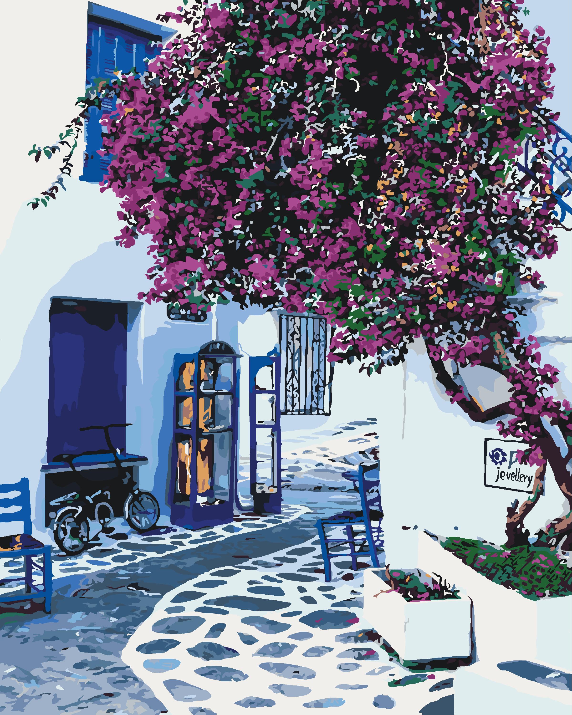 Картина по номерам Идейка "Солнечная Греция" 40х50 см (KH2168)