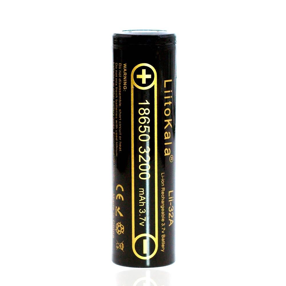Акумулятор 18650 Li-Ion LiitoKala Lii-32A 3200 mAh 3,7V Q2 1 шт. Black (41030)