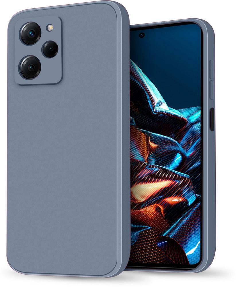 Силиконовый чехол HardCorner Xiaomi Poco X5 Pro 5G (с микрофиброй) Gray Blue (34427-6D)
