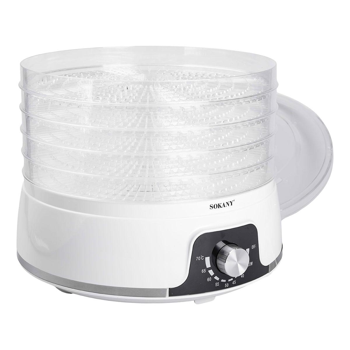 Сушилка для фруктов и овощей Sokany электрическая 5 лотков 350 Вт (5937) - фото 5 Сушилка для фруктов и овощей Sokany электрическая 5 лотков 350 Вт (5937) - фото 5