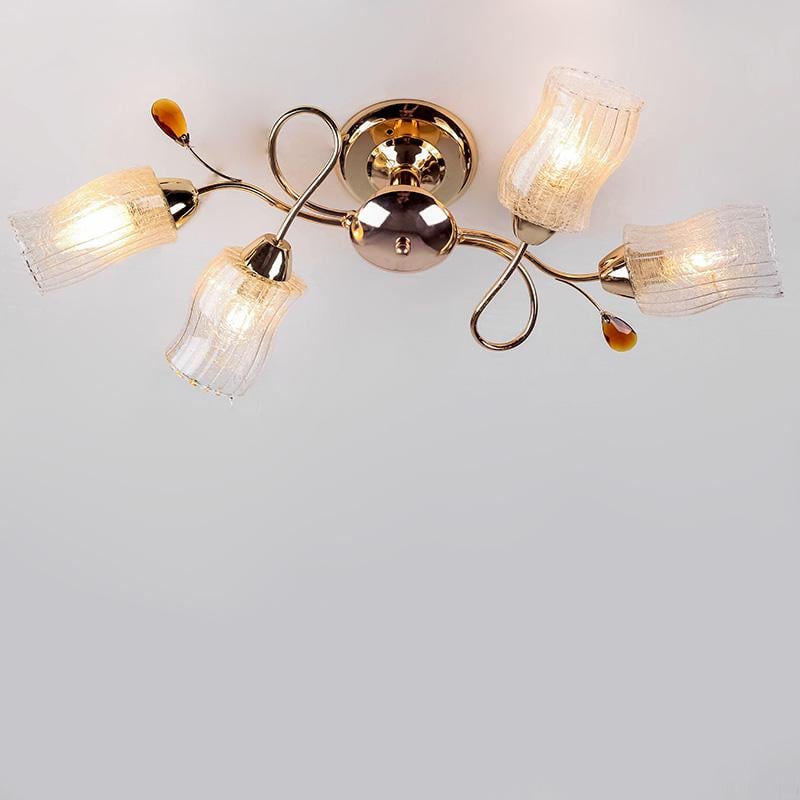 Люстра потолочная Light House ES-16010/4 на четыре лампы Золото