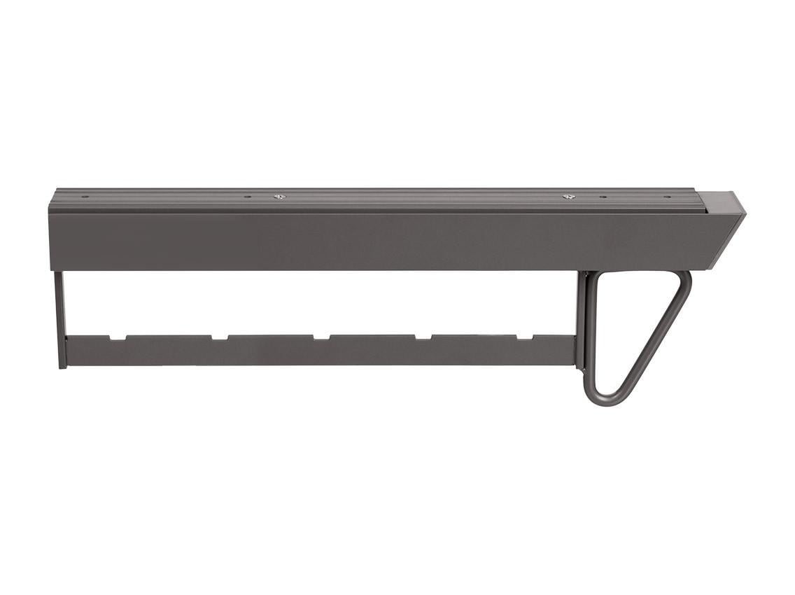 Вішалка для одягу Virno Home верхнього кріплення висувна з доводчиком 425х134х54 мм Сірий (133304) - фото 2