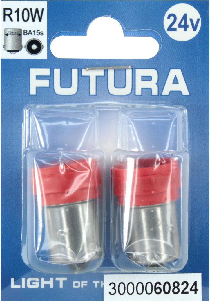 Лампочка FUTURA Груша LED SMD 24V 12 диодов R10W BA15s 2 шт. 65Lm Красный (60824) Лампочка FUTURA Груша LED SMD 24V 12 диодов R10W BA15s 2 шт. 65Lm Красный (60824)