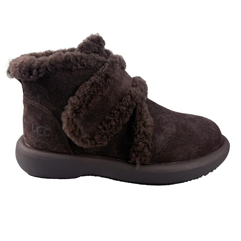 Угги женские замшевые на липучке 103-6 p. 36 23 см Шоколадный