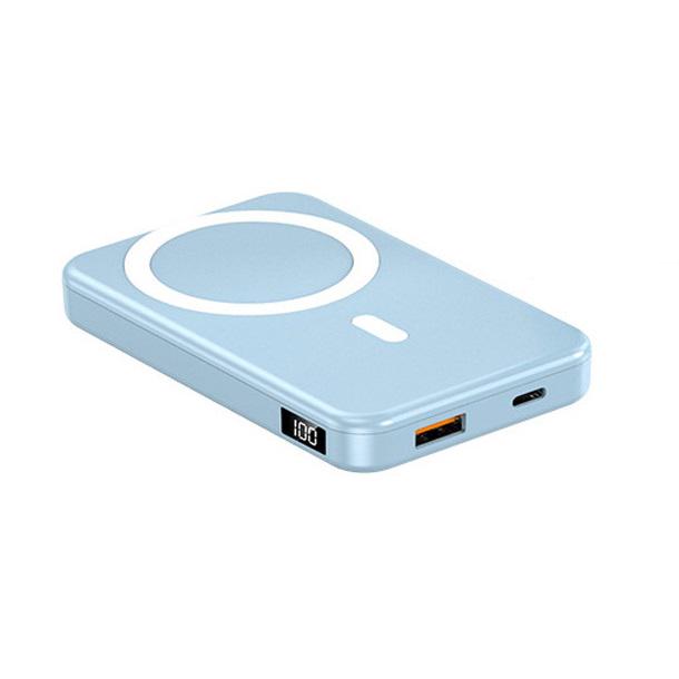 Повербанк JJT-A27-1 Color MagSafe 10000 mAh PD20W+QC 22,5W с БЗП Голубой - фото 1