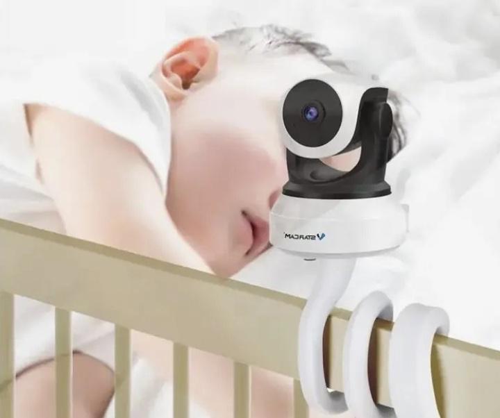 Відеоняня з ЖК-монітором/гнучке кріплення камери з датчиком звуку/нічне бачення/ бездротова/поворотна (SM-650) - фото 13