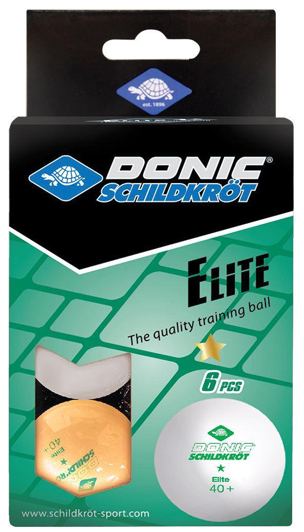 М'ячі для настільного тенісу Donic Elite 1 star 40+ 6 шт. Помаранчевий/Білий