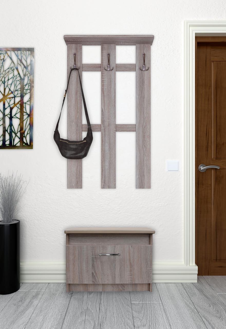 Передпокій МАКСІ-Меблі ПР-2 Невада плюс 1000 Дуб трюфель (10941)