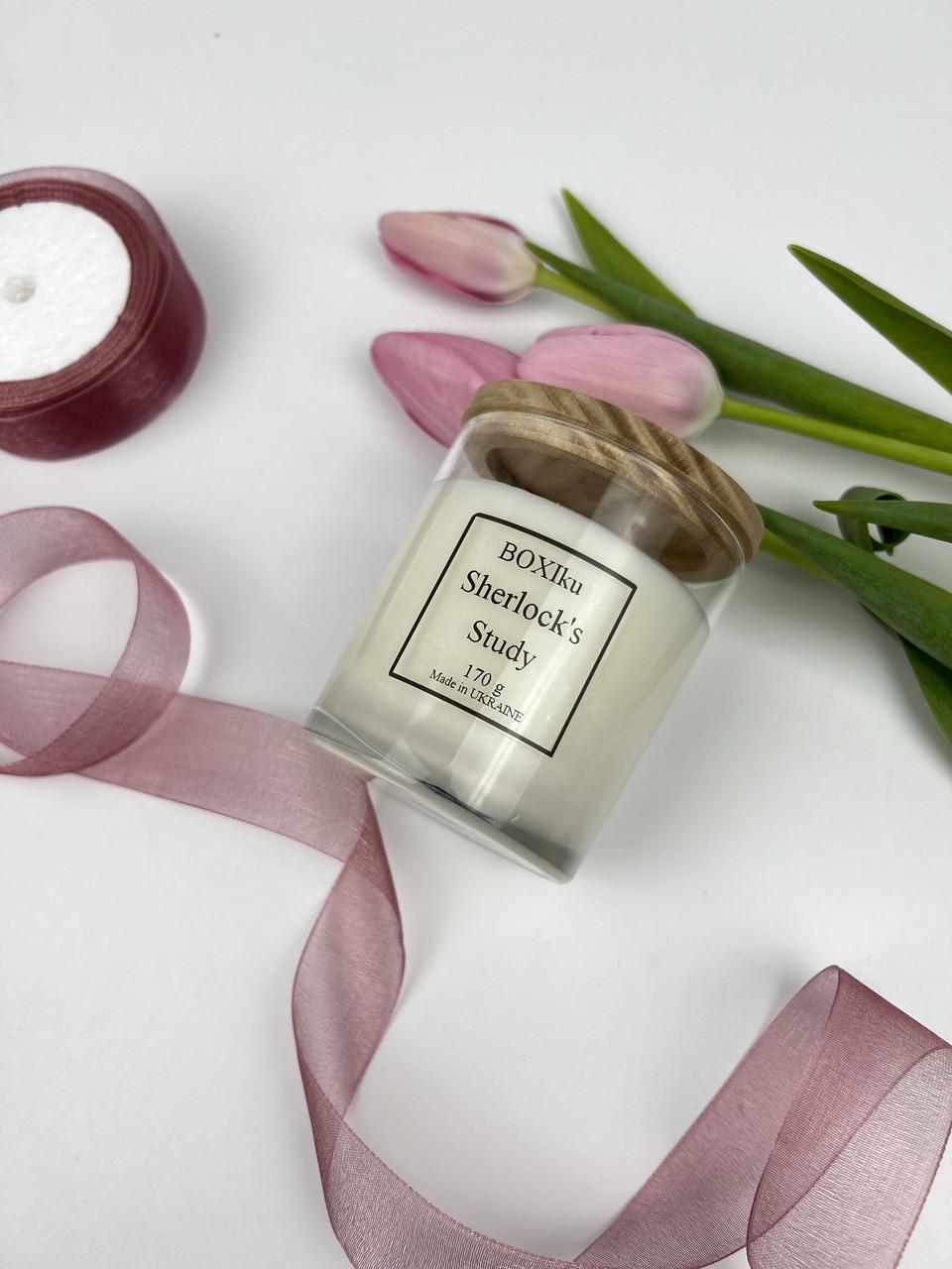 Аромасвеча Boxiku Sherlock’s Study из соевого воска с крышкой 170 г