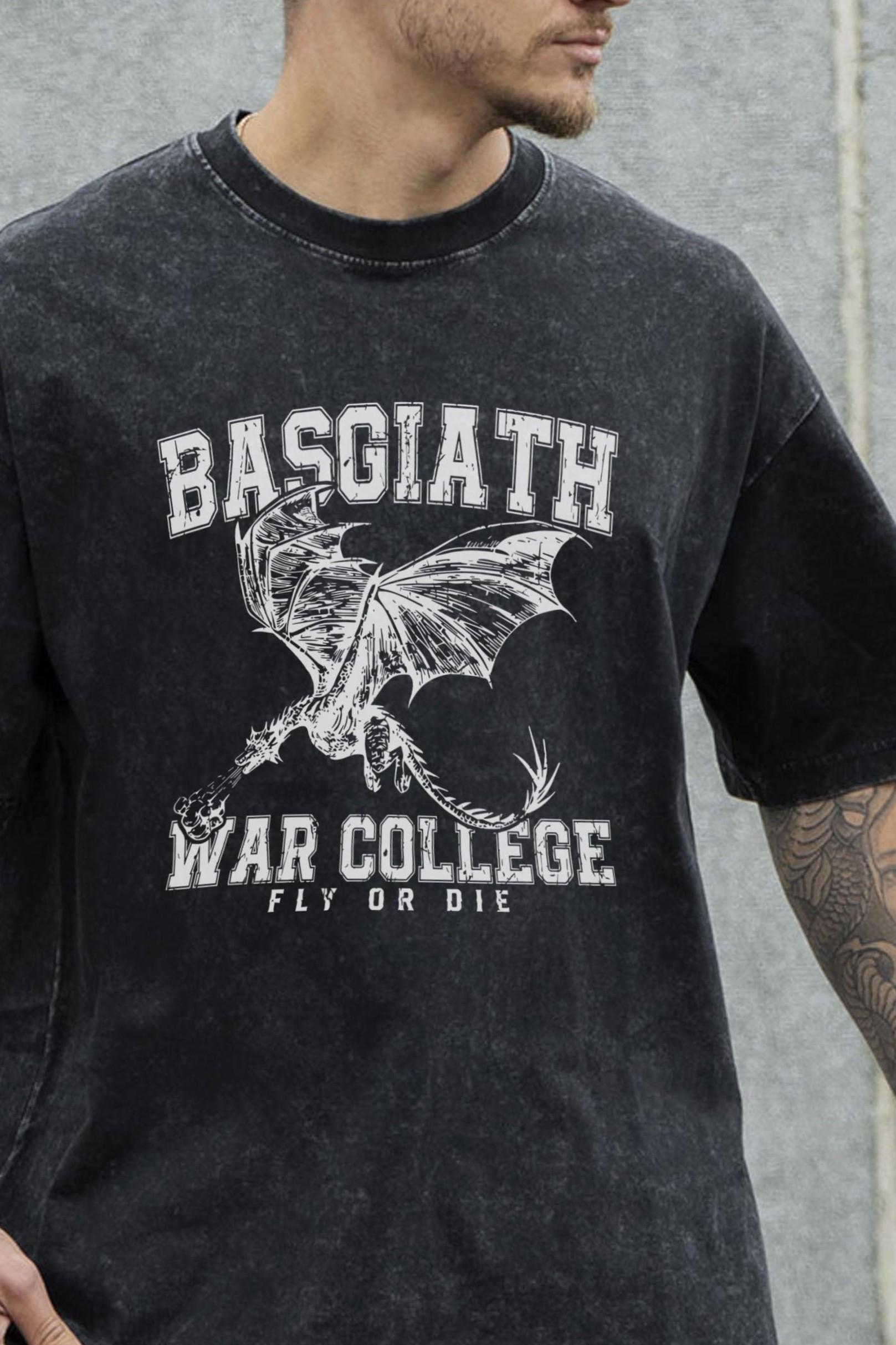 Футболка чоловіча виварена Without Washed з принтом Четверте Крило оверсайз L/XL Black (L8055214) - фото 2