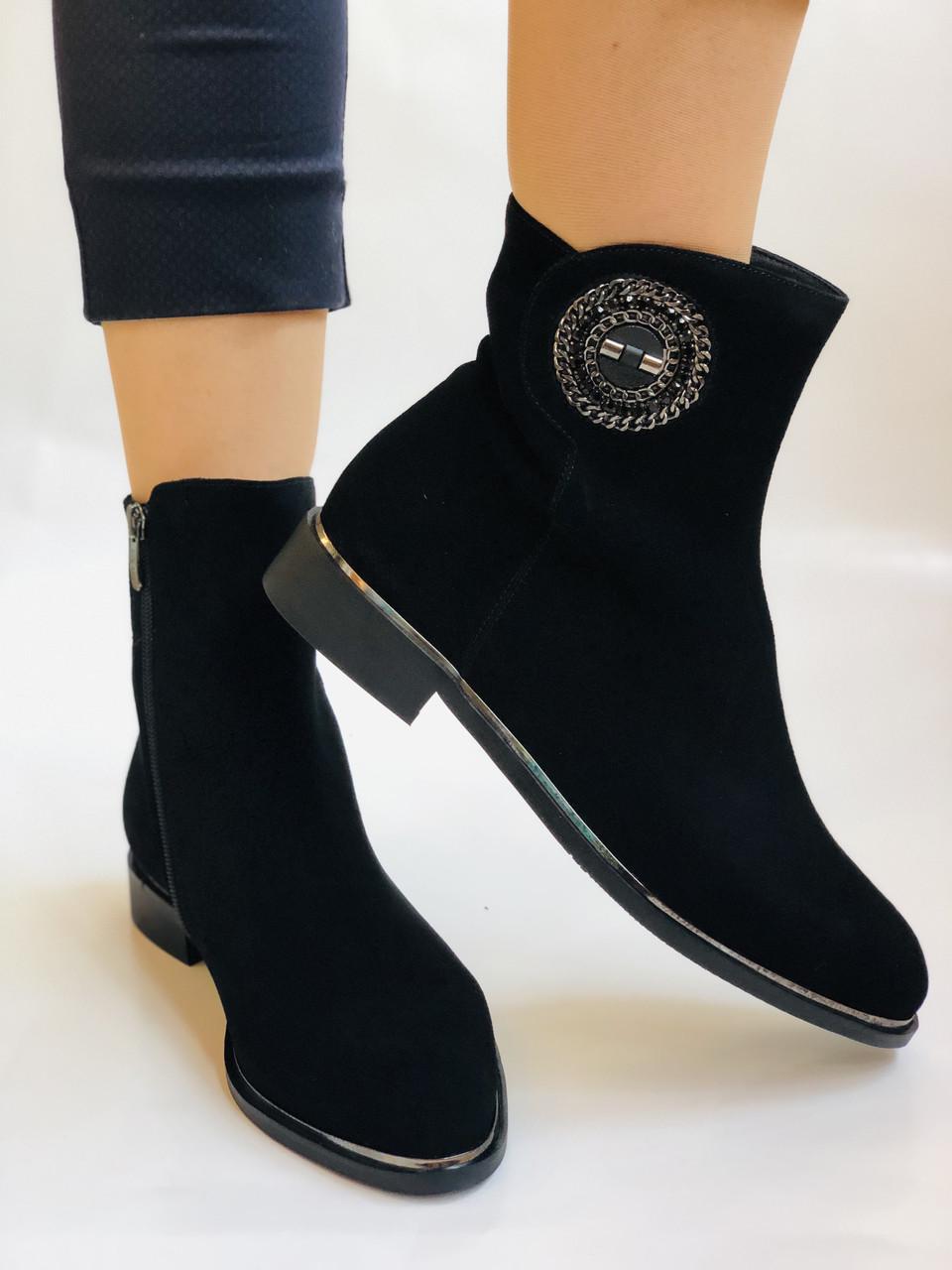 Ботинки женские осенние Erisses р. 35 22,5 см Черный (2261)