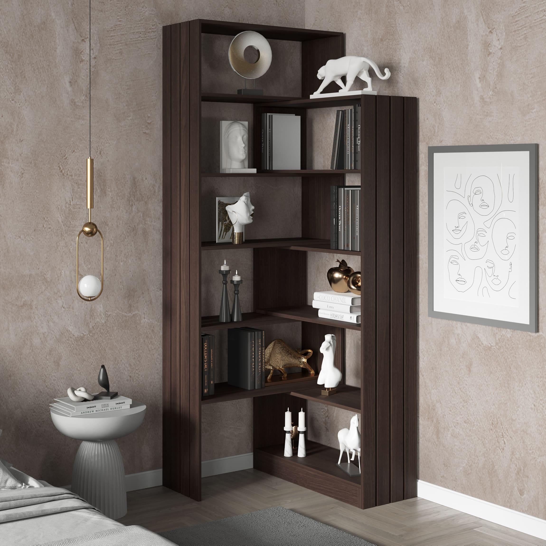 Стелаж кутовий на 10 полиць Венге (380795)