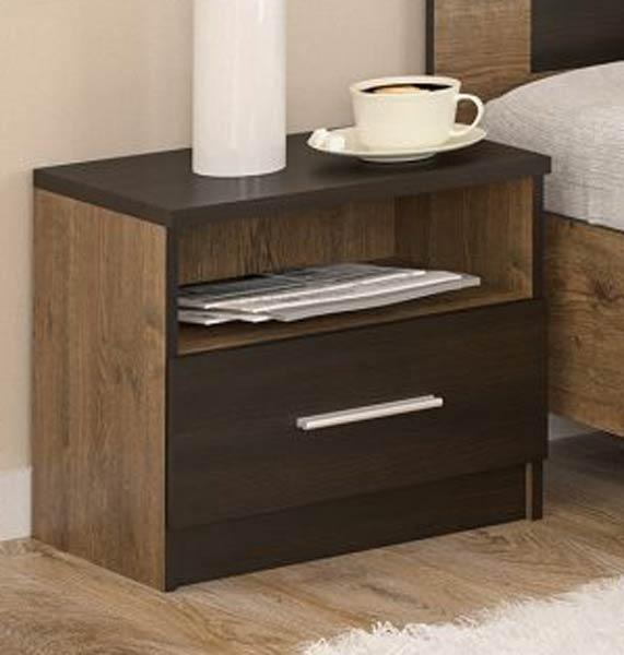 Тумба приліжкова Мебель-Сервіс Veronika 2 шт. Дуб апріл/Венге темний (27228427) - фото 2 Тумба приліжкова Мебель-Сервіс Veronika 2 шт. Дуб апріл/Венге темний (27228427) - фото 2