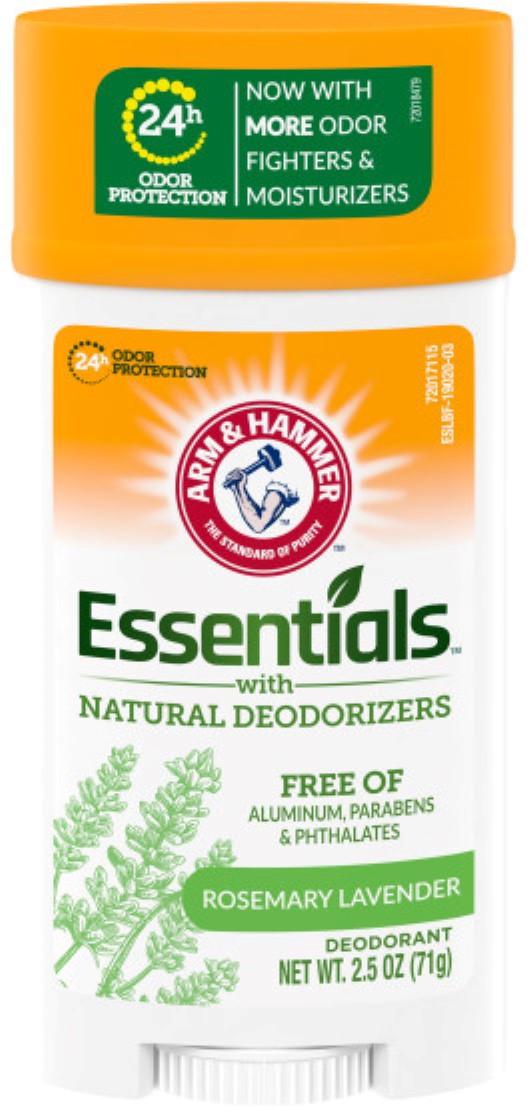 Дезодорант натуральний Arm&Hammer Essentials with Natural Deodorizers Розмарин і лаванда 71 г (033200197935) - фото 1