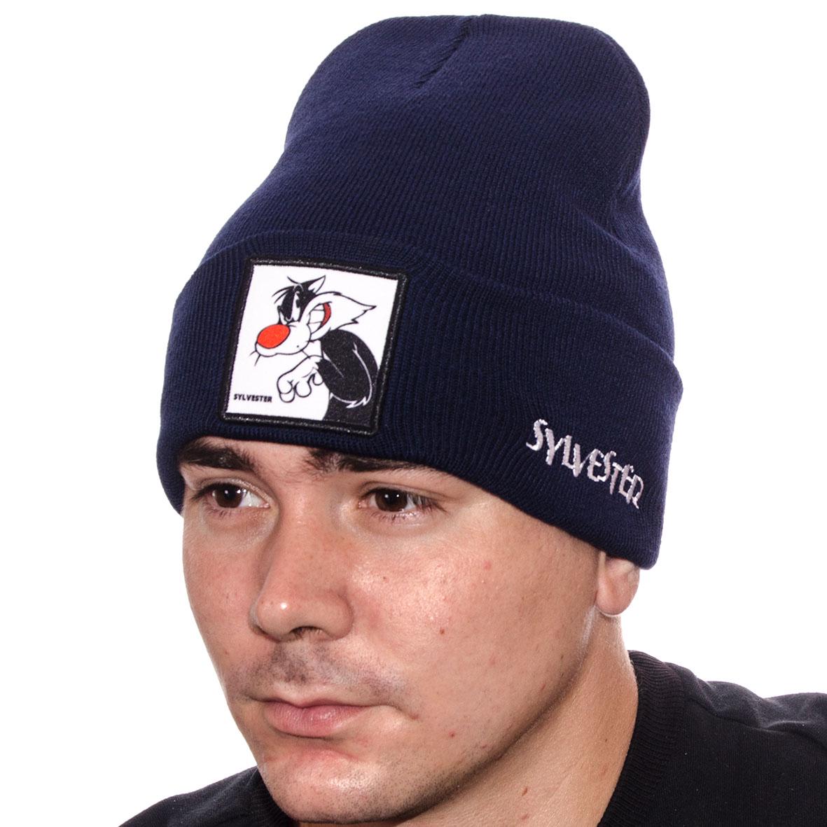 Шапка с шевроном Sylvester L21023 р. 57-58 Темно-синий