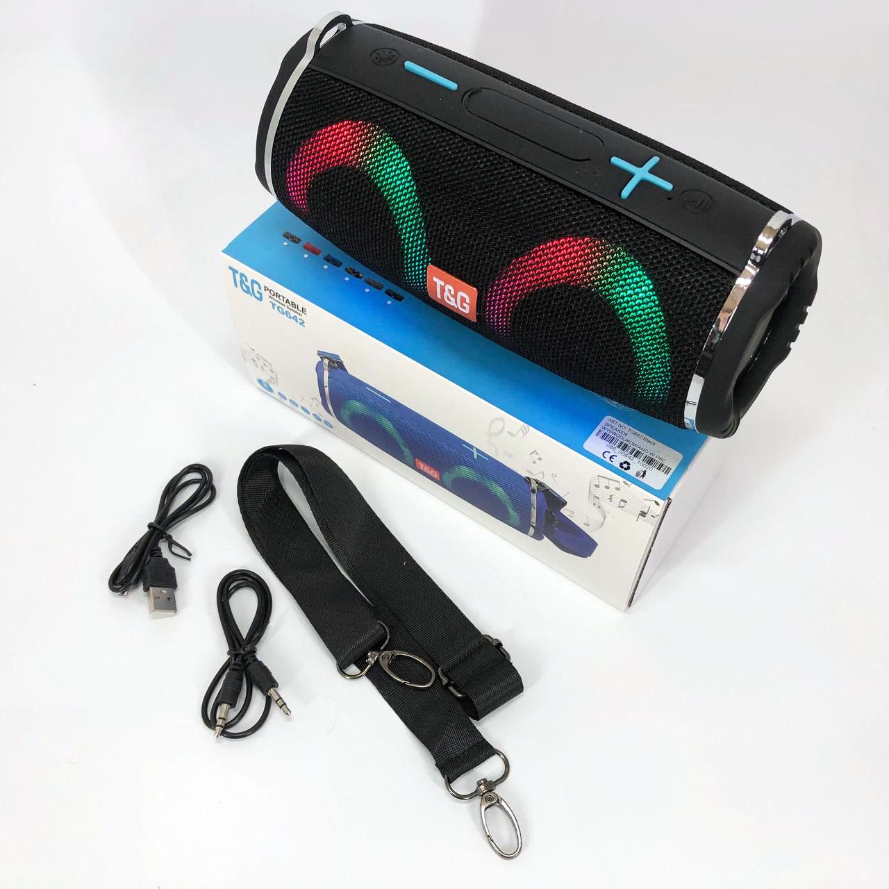 Колонка портативная с RGB подсветкой и ремешком TG642 Черный - фото 11 Колонка портативная с RGB подсветкой и ремешком TG642 Черный - фото 11