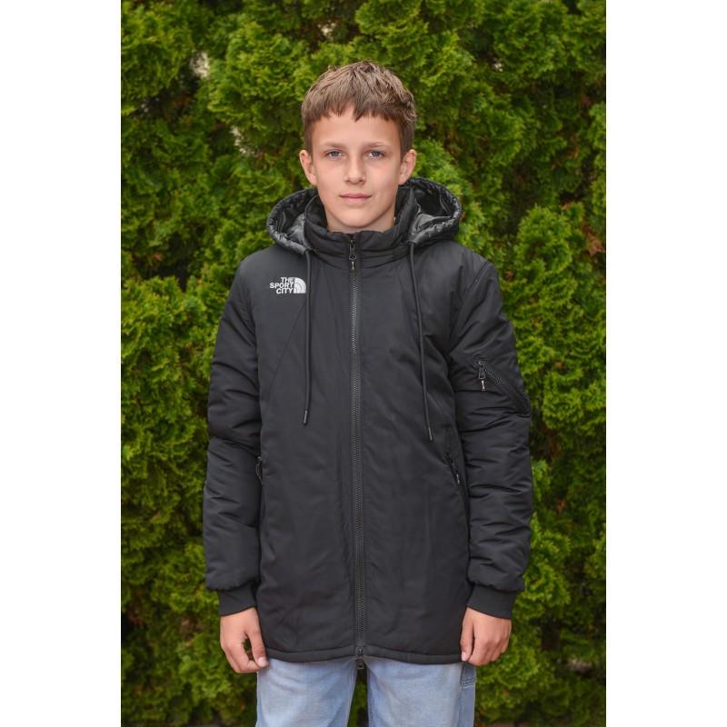 Парка детская осенняя на флисе 140 см Черный (2718012230) - фото 2 Парка детская осенняя на флисе 140 см Черный (2718012230) - фото 2