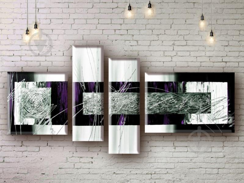 Модульная картина акрилом абстракции ArtStar MHM17_4_146 размер 70 х 140 см