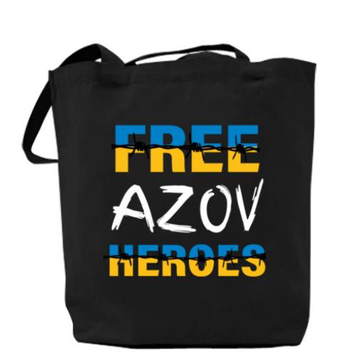 Шоппер Free Azov Heroes 37x41 см Черный (18039924-2-205255)