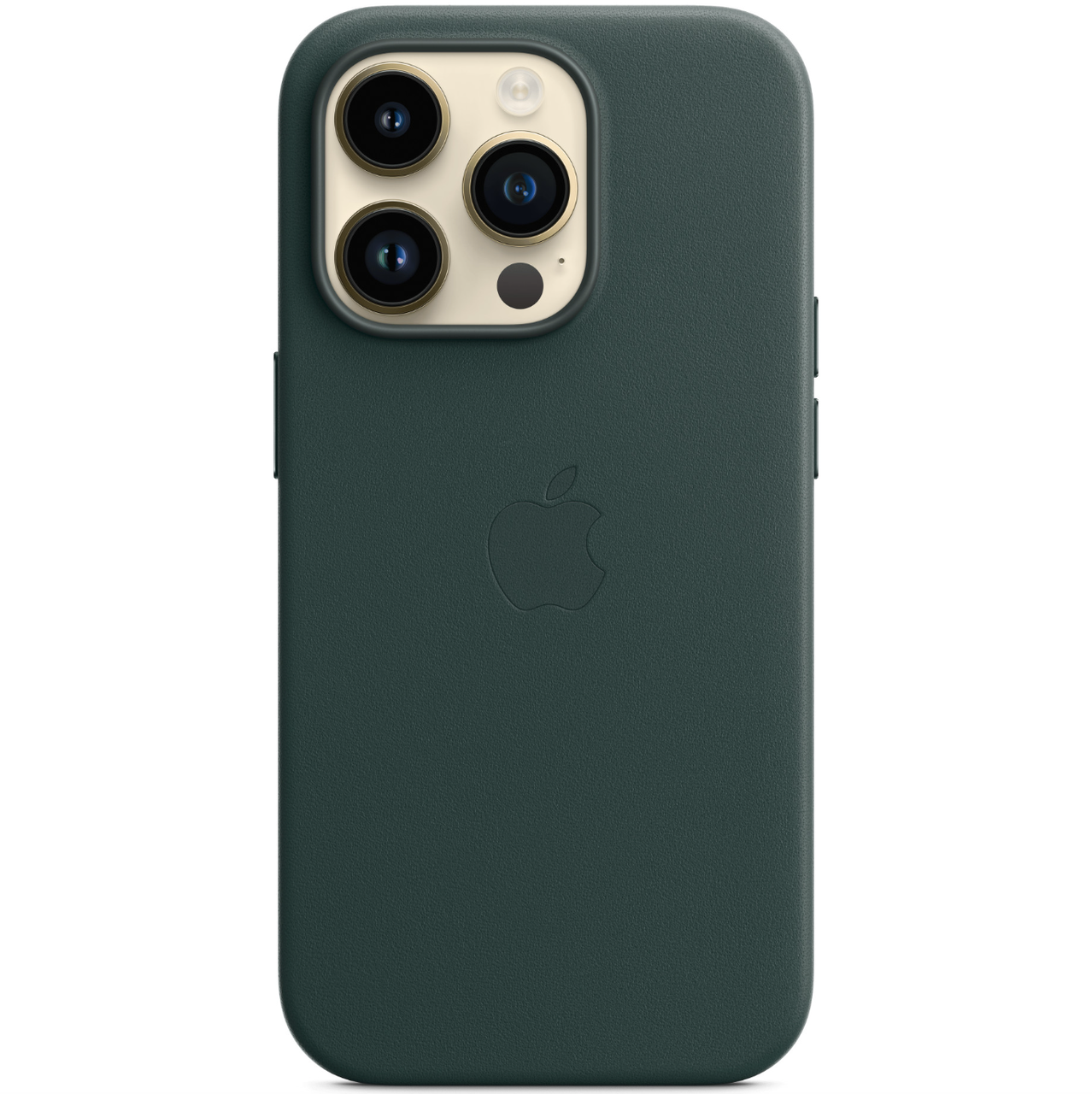 Кожанный чехол-накладка Apple Leather Case with MagSafe for iPhone 14 Pro, Forest Green (HC) - фото 3