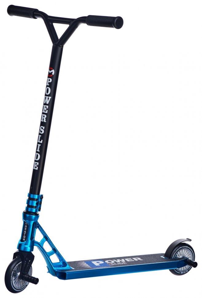 Самокат трюковый PowerSlide HIC с прочной рамой и пегами Blue Metall