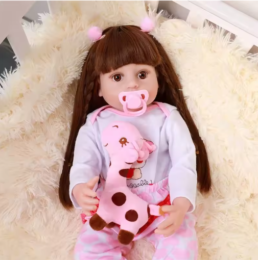 Кукла Reborn Моника винил-силиконовая с соской/бутылочкой/игрушкой 55 см (2465993711) - фото 3 Кукла Reborn Моника винил-силиконовая с соской/бутылочкой/игрушкой 55 см (2465993711) - фото 3