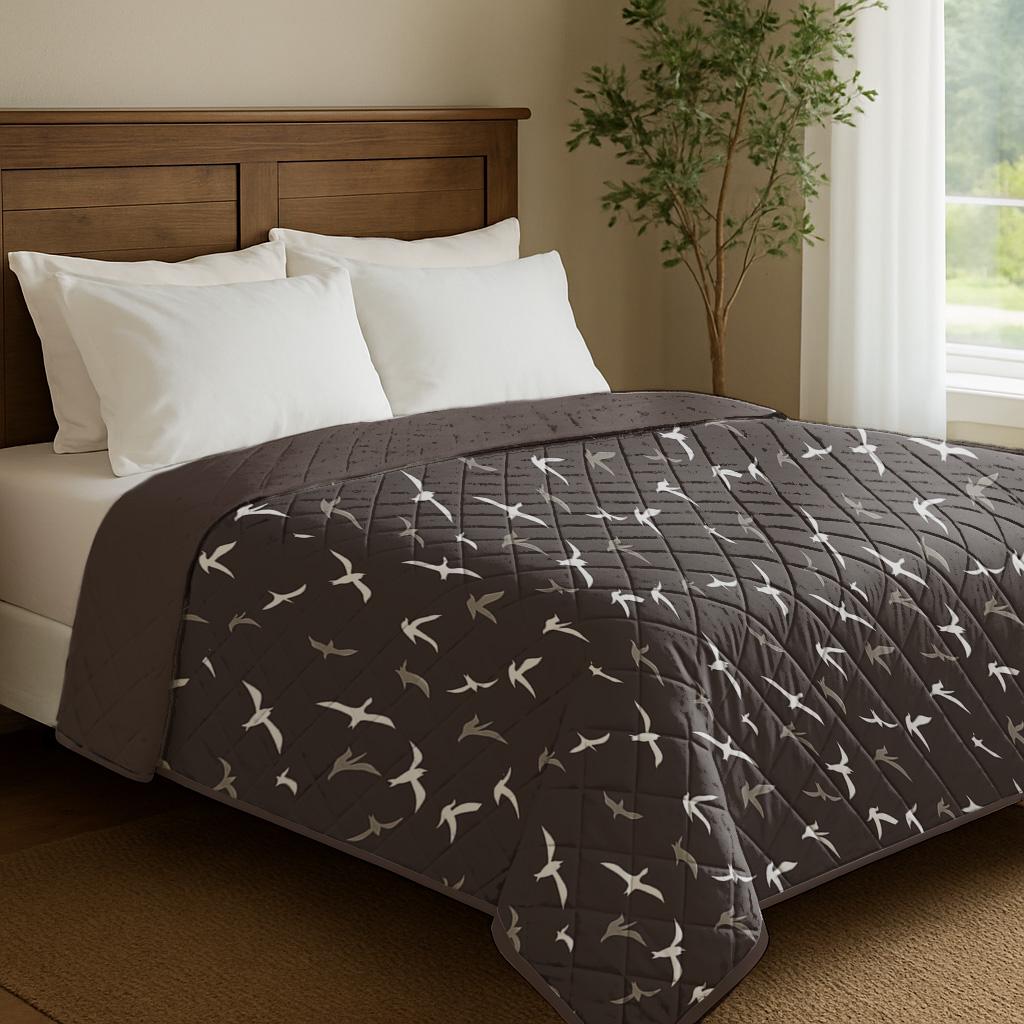 Покривало двостороннє Zastelli Birds on Brown Front/Brown 160х210 см Коричневий (22691) Покривало двостороннє Zastelli Birds on Brown Front/Brown 160х210 см Коричневий (22691)