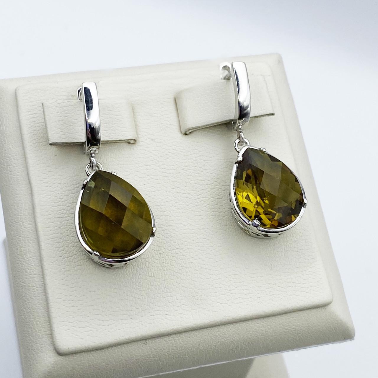 Серьги серебряные с султанитом 9,5 г (2216394827)