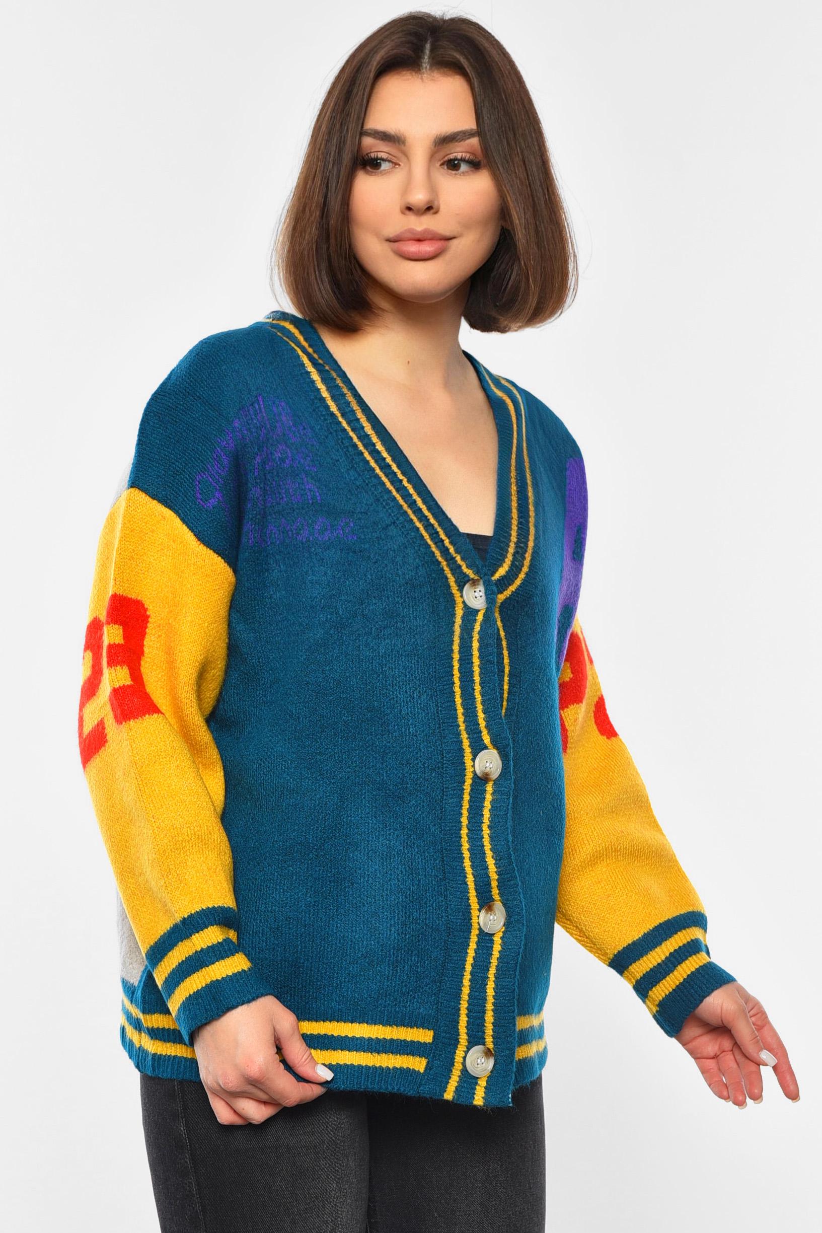 Кардиган женский L-XL Зеленый (193396) - фото 2