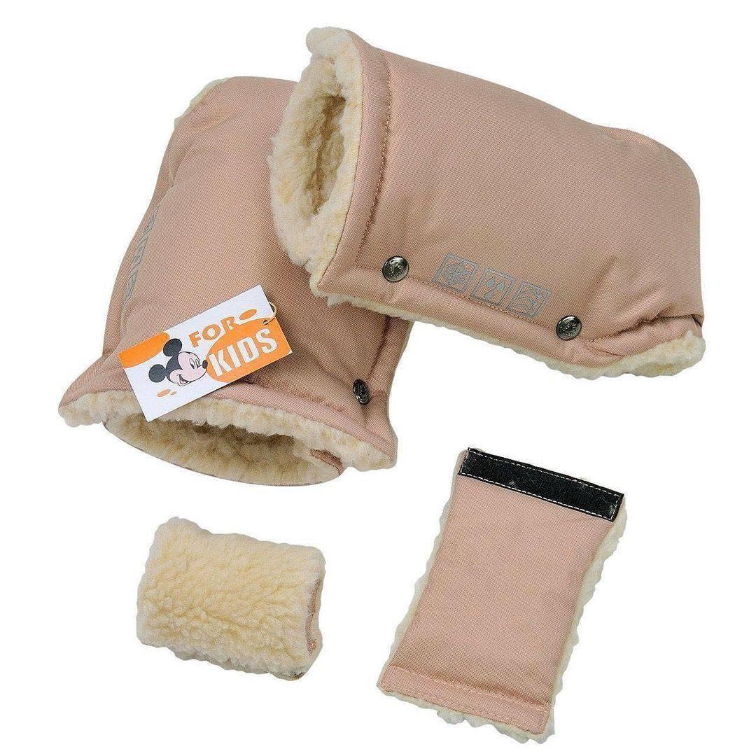 Рукавиці зимові з муфтою на коляску For kids Бежевий (878)