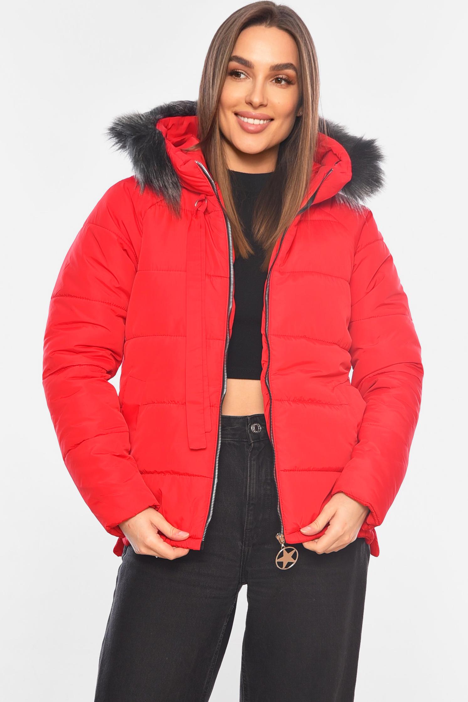 Куртка женская демисезонная р. 42 Красный (197764)