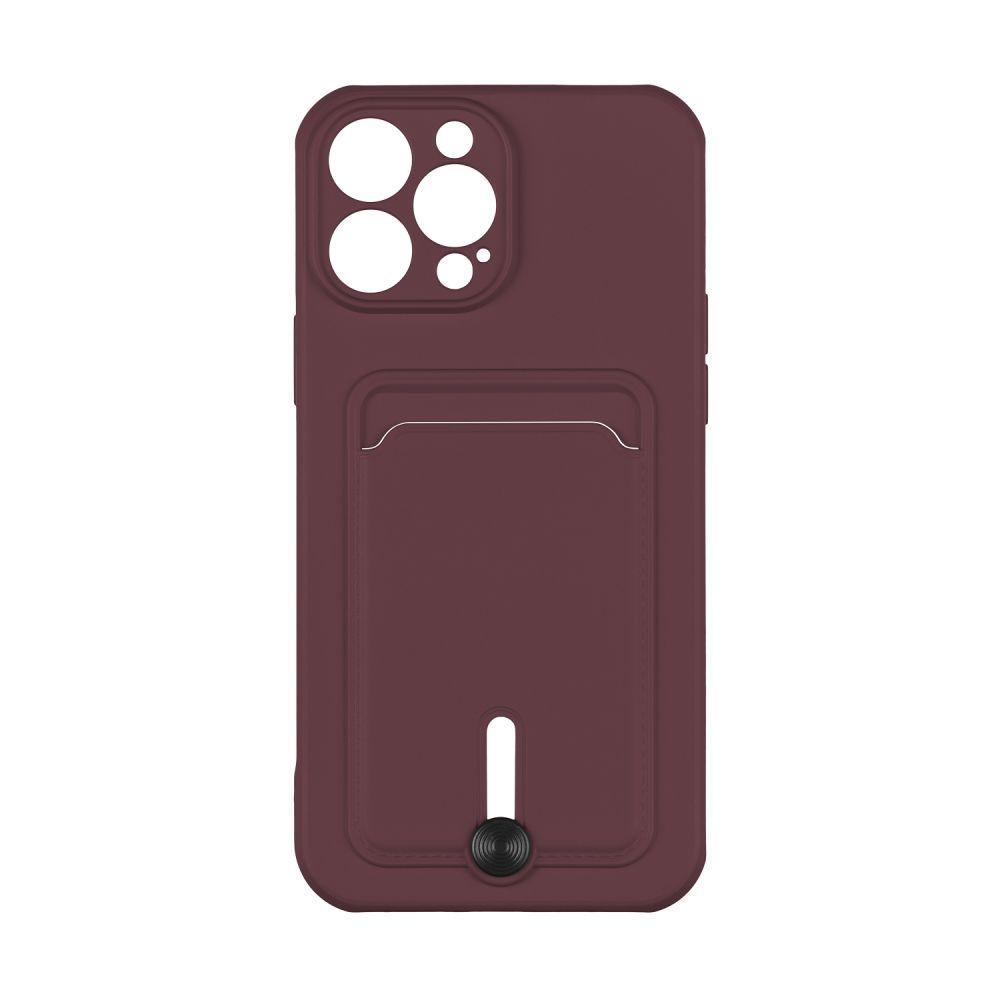 Чохол Epik Colorfull Pocket Card з кишенею для карт для iPhone 13 Pro Max Maroon