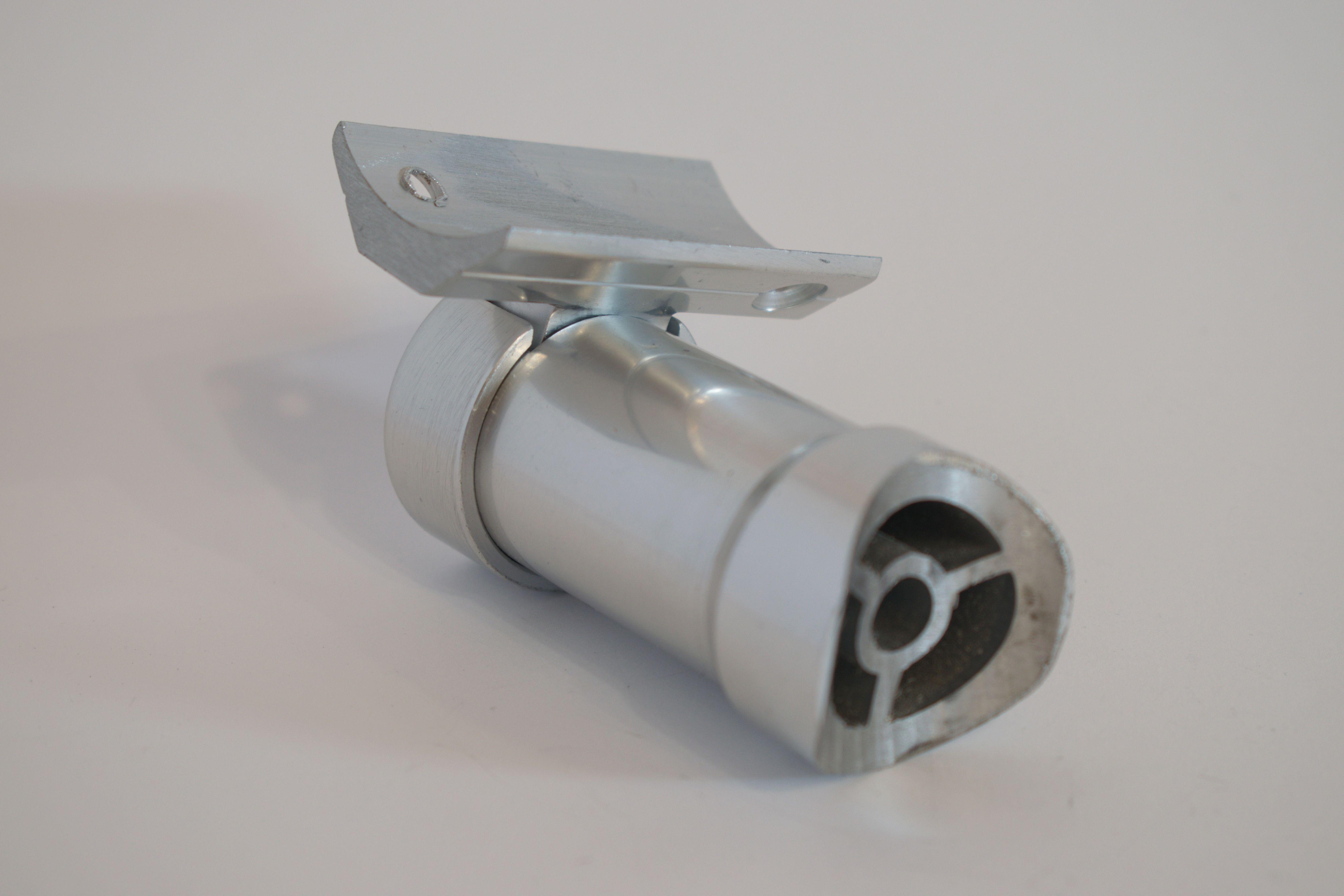 Тримач додаткового поручня до стійки до алюмінієвих поручнів тип коло Срібний (10623с)