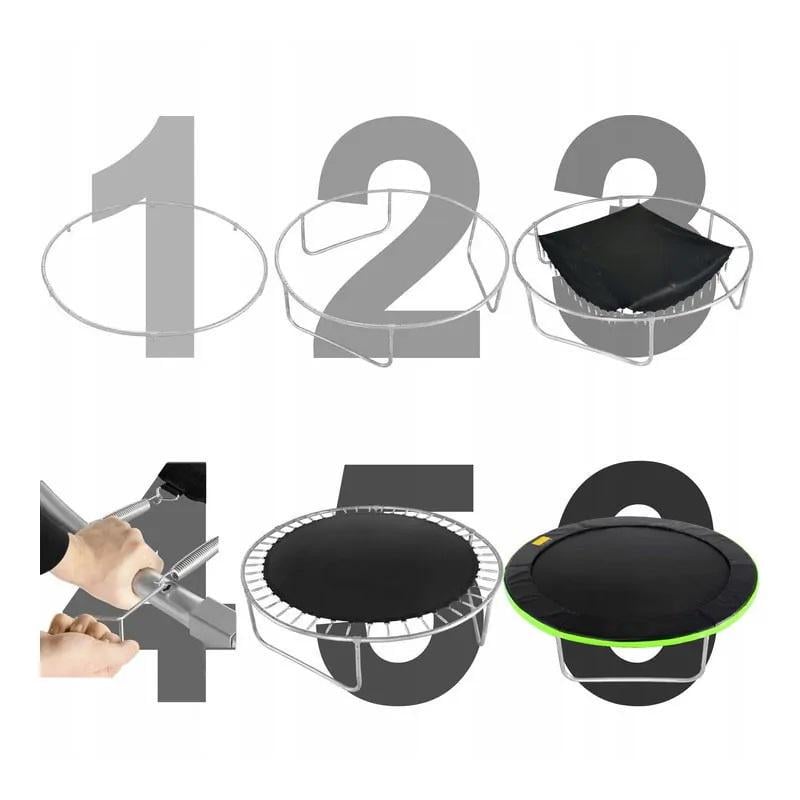 Батут Just Fun Premium внутренняя сетка 244 см Черный - фото 4 Батут Just Fun Premium внутренняя сетка 244 см Черный - фото 4