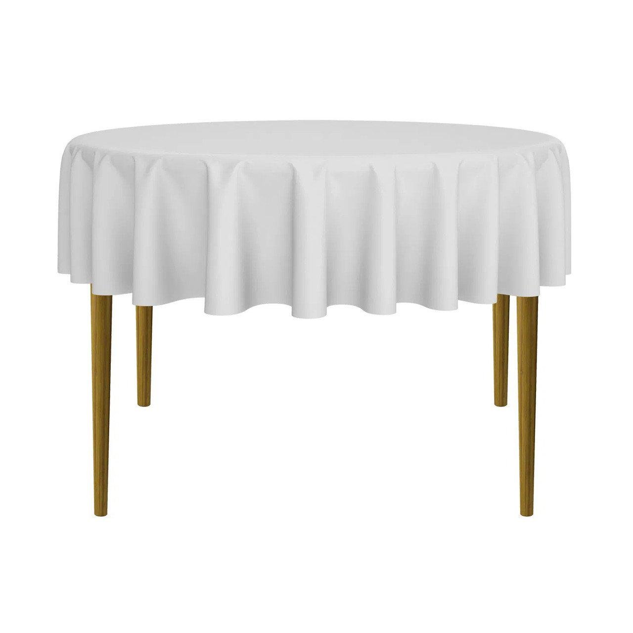 Скатерть габардиновая Atteks круглая 145 см Светло-серая (1413)