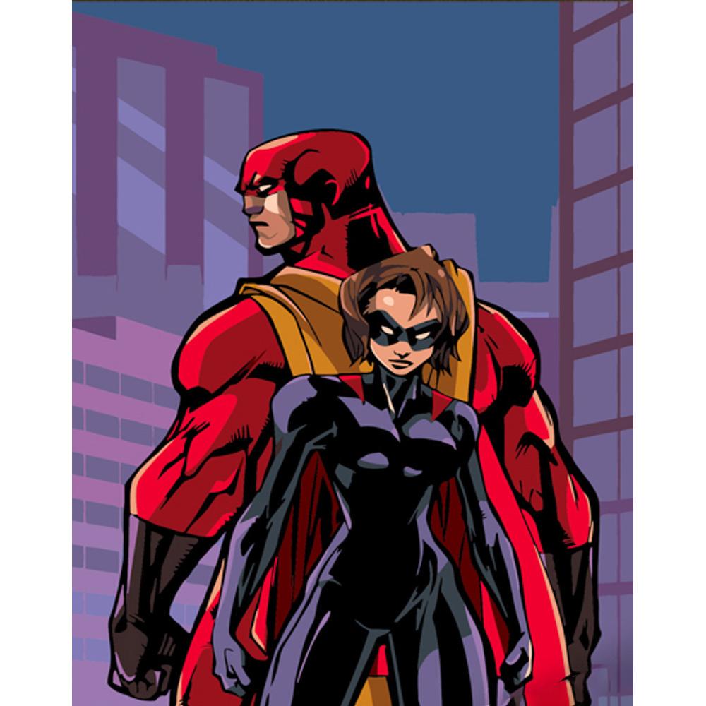 Картина по номерам Strateg Премиум Супер-дуэт с лаком 30x40 см (SS6710)