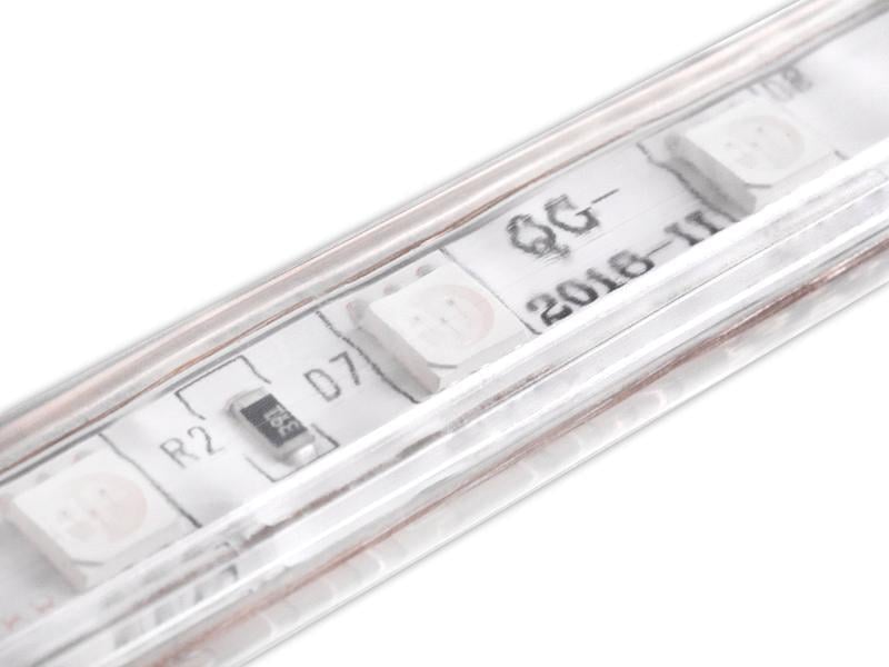 Світлодіодна стрічка LED UA 5050 60 LED 10 мм 220 В 14,4 Вт/м IP68 Червоний (1017)