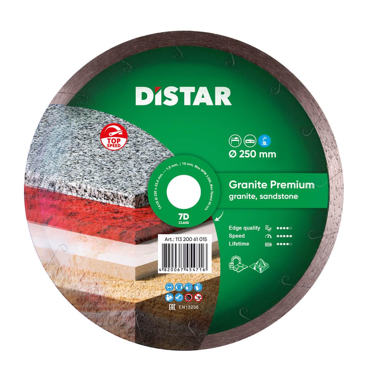 Диск алмазный Distar Granite Premium для гранита 250x1,8x25,4 мм (11320061019)