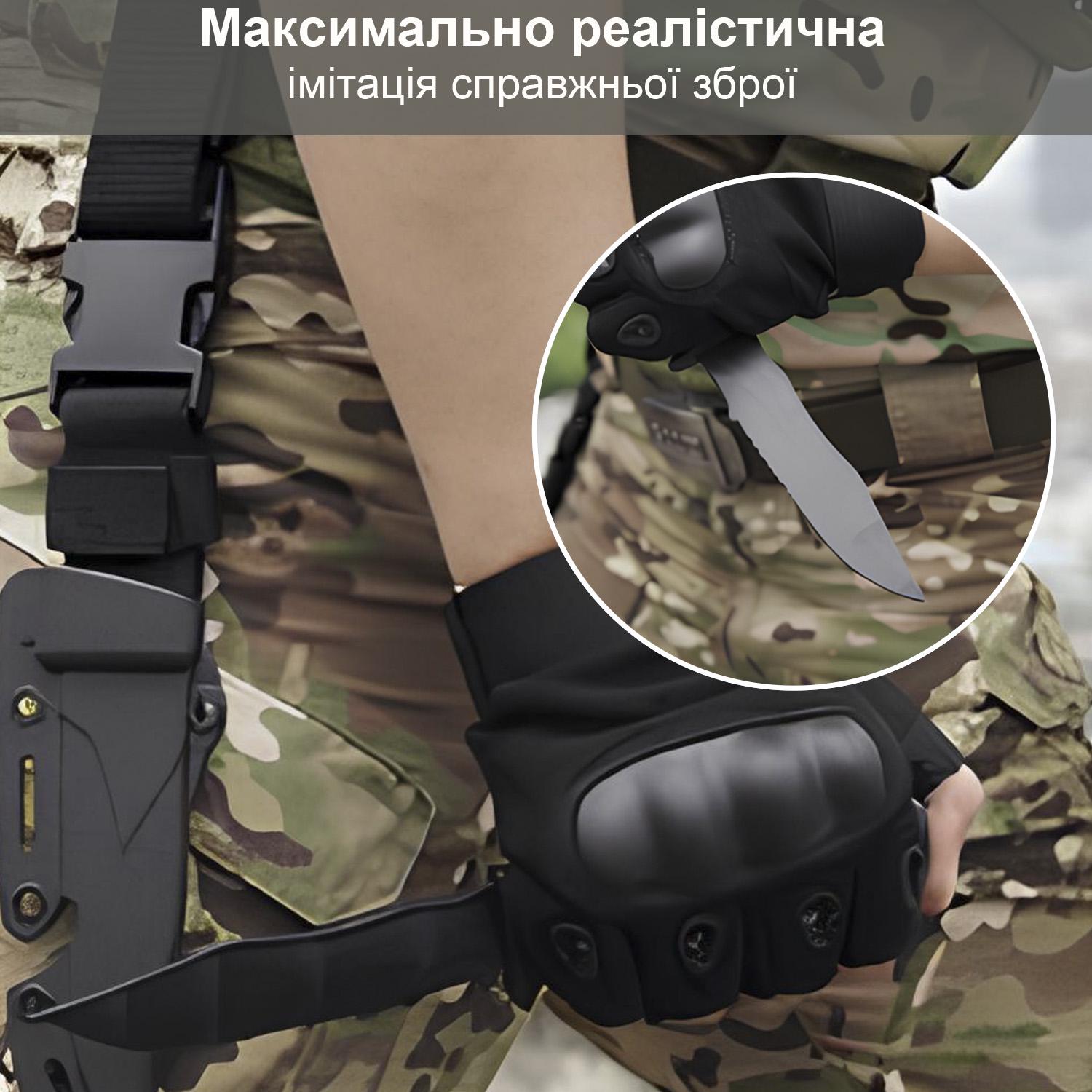 Ніж тренувальний GDragon Чорний (141_3_0_1) - фото 7